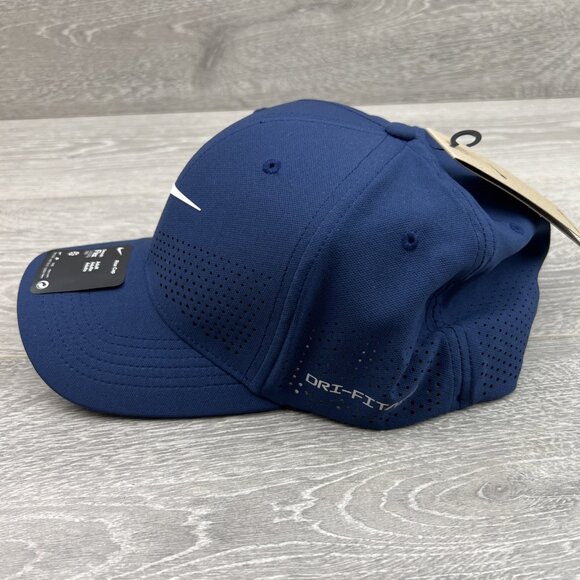 Nike Dri-FIT ADV Rise Structured Swoosh Blue Hat Cap Size L/XL NEW - Picture 4 of 13